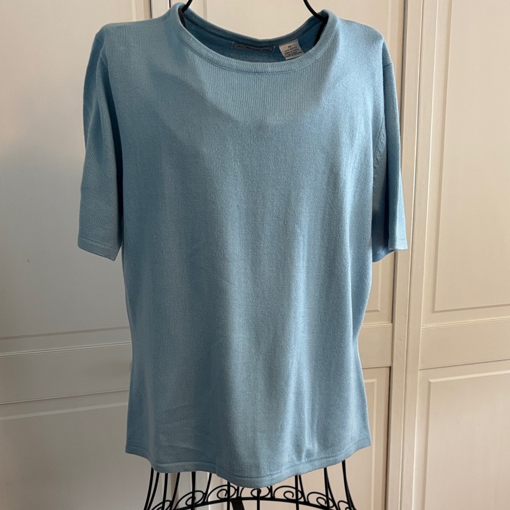 Sky Blue Women's Short Sleeve Top